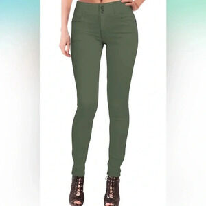 NWT Hybrid & Company Women's Butt Lift V2 Olive Skinny Jeans, size 11
